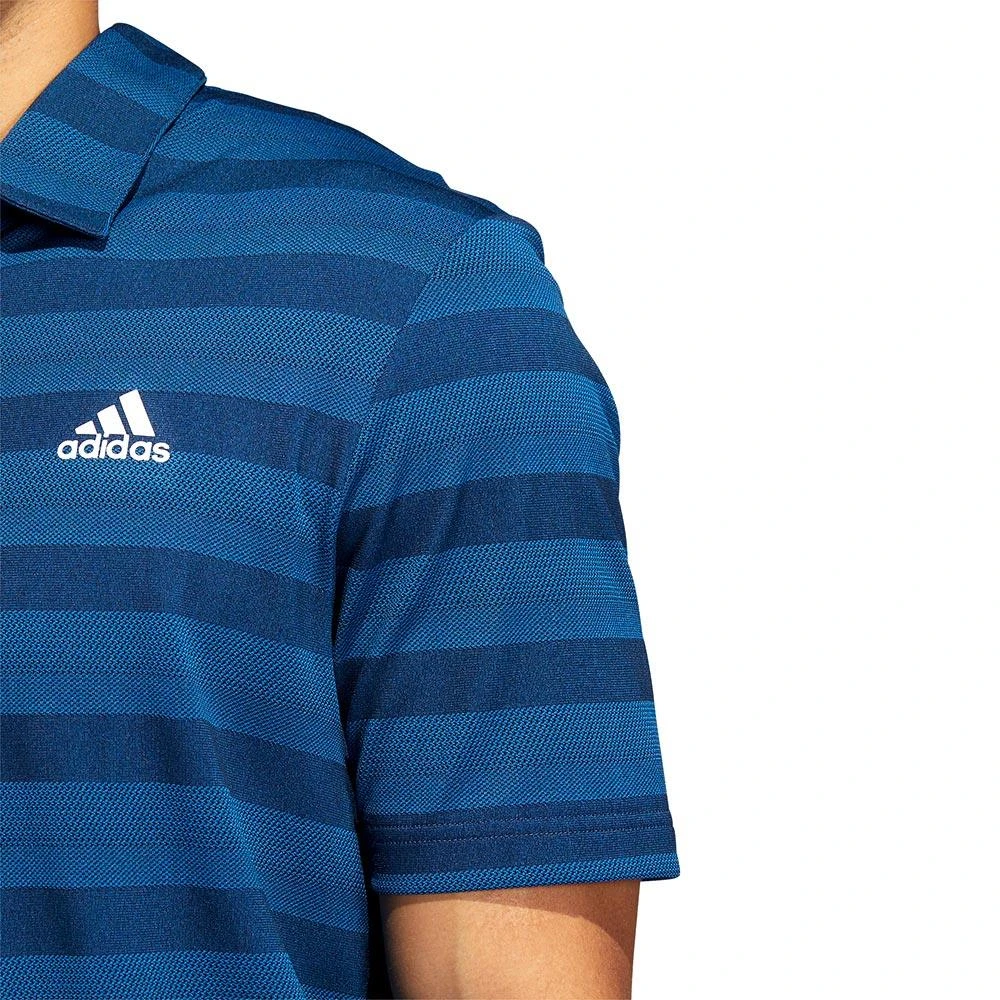 Adidas Two Colour Stripe POLO SHIRT Blue - Image 3