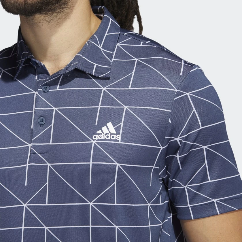 Adidas JACQUARD POLO SHIRT Navy - Image 2