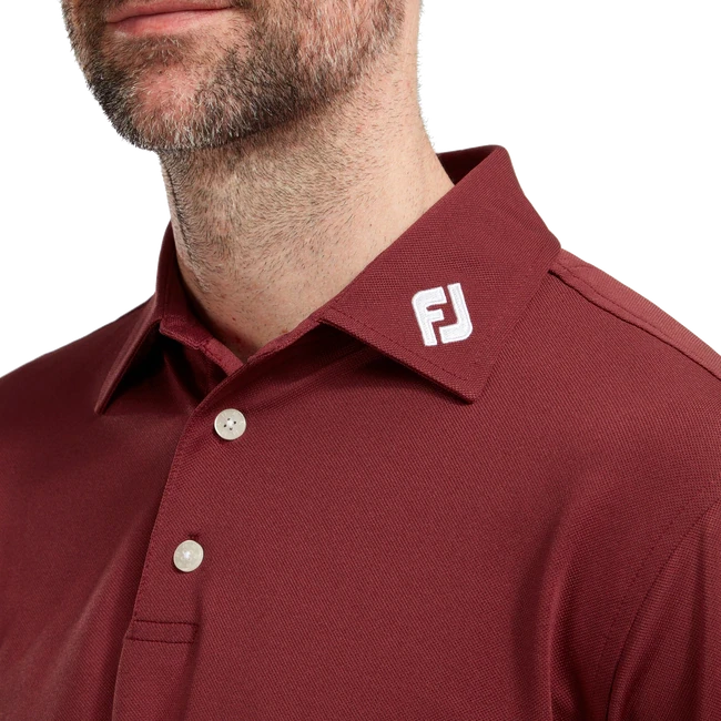 FootJoy Stretch Pique Solid Polo Shirt Marron - Image 3