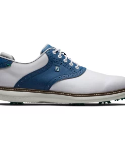 Footjoy Traditions Mens Golf Shoe’s White / Blue