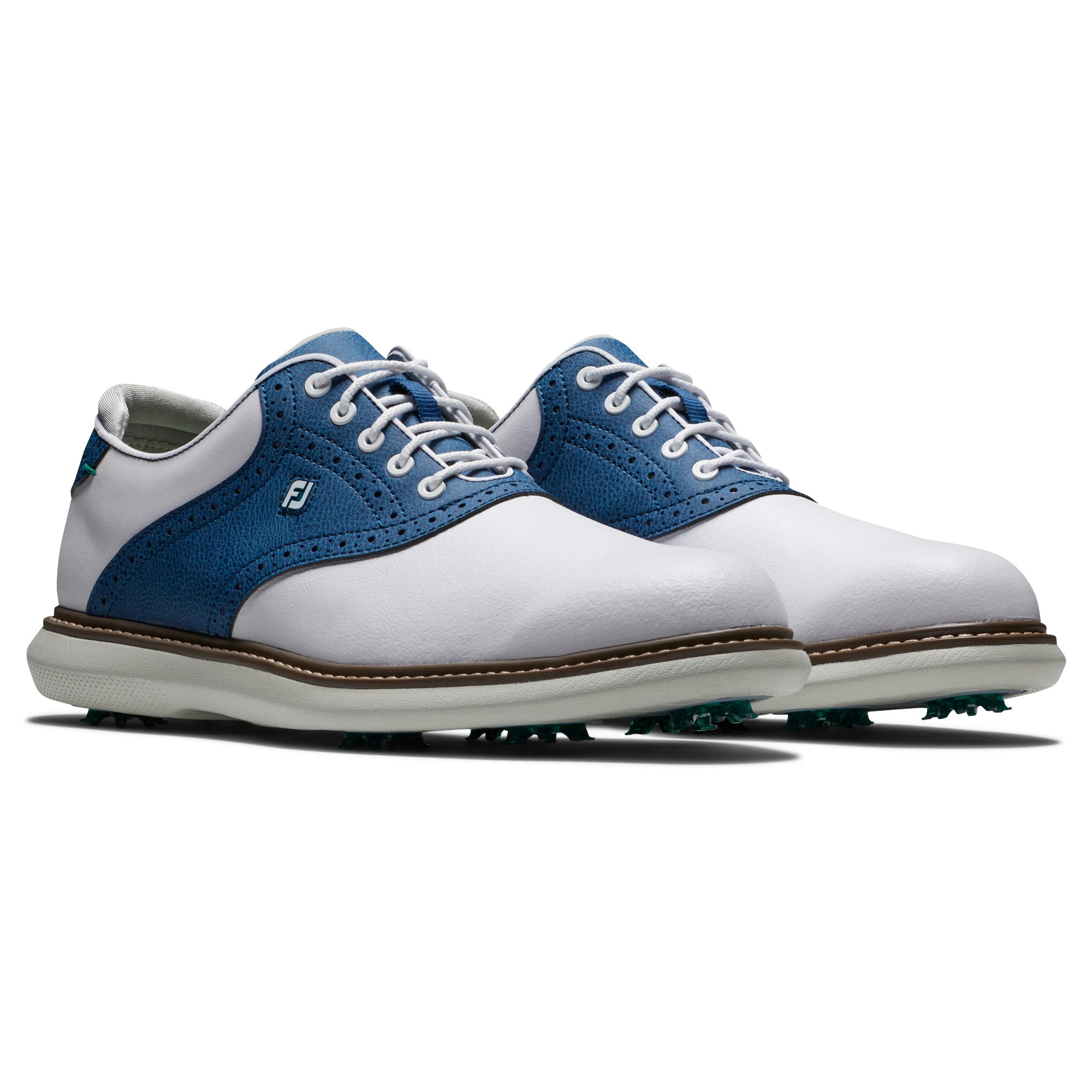 Footjoy Traditions Mens Golf Shoe’s White / Blue - Image 5