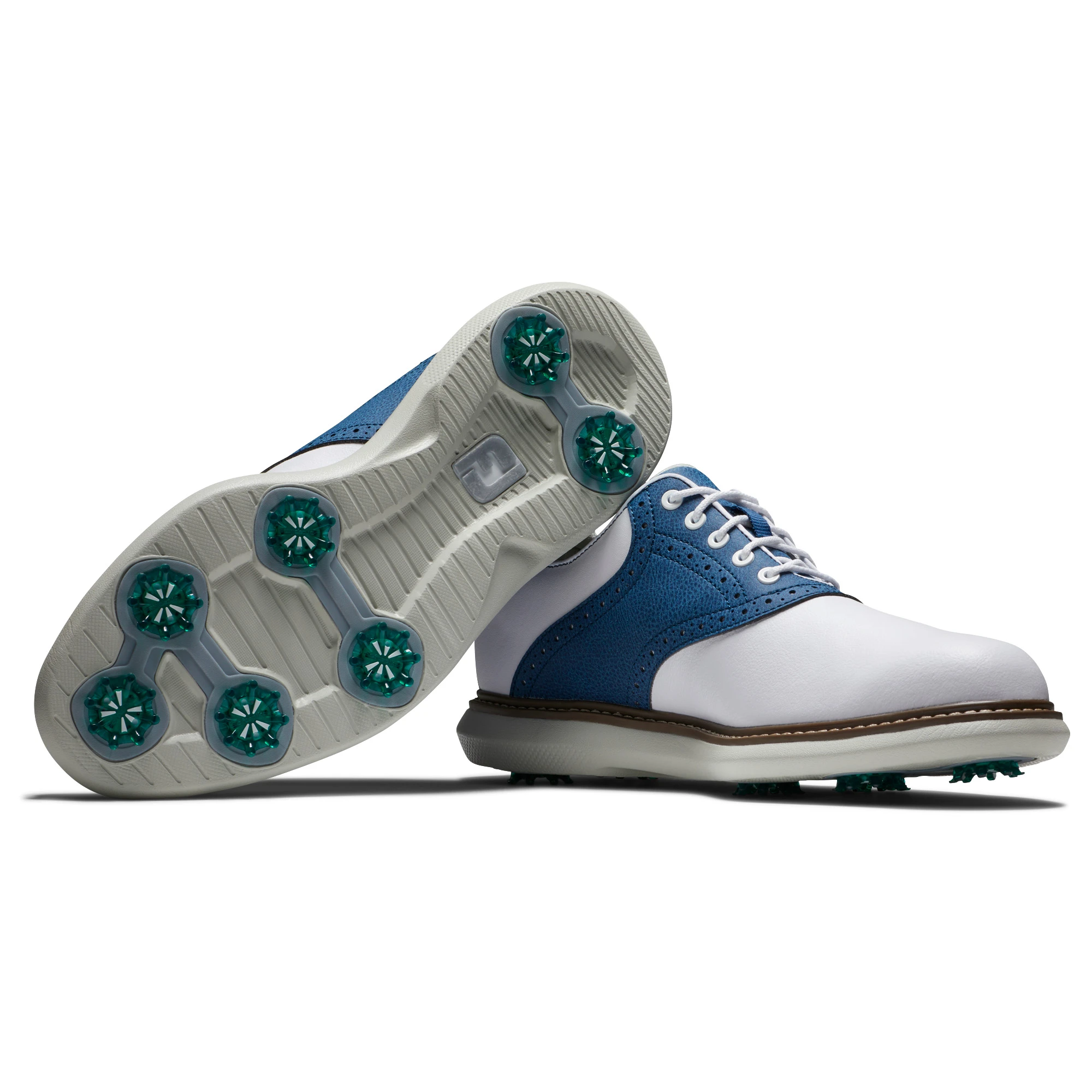 Footjoy Traditions Mens Golf Shoe’s White / Blue - Image 6