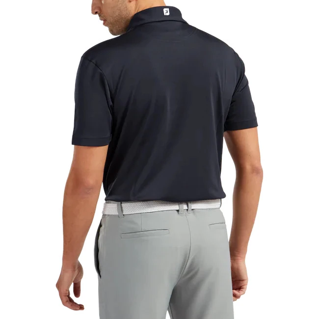 FootJoy Stretch Pique Solid Polo Shirt Navy - Image 3