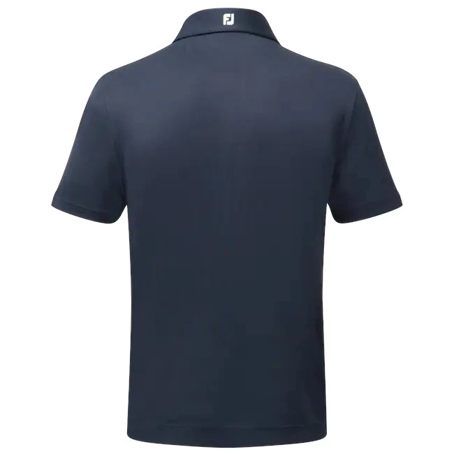 FootJoy Stretch Pique Solid Polo Shirt Navy - Image 2