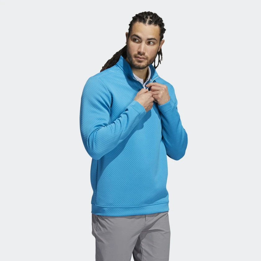 Adidas PRIMEGREEN WATER-RESISTANT QUARTER-ZIP SWEATSHIRT Blue - Image 4