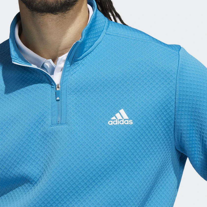 Adidas PRIMEGREEN WATER-RESISTANT QUARTER-ZIP SWEATSHIRT Blue - Image 5