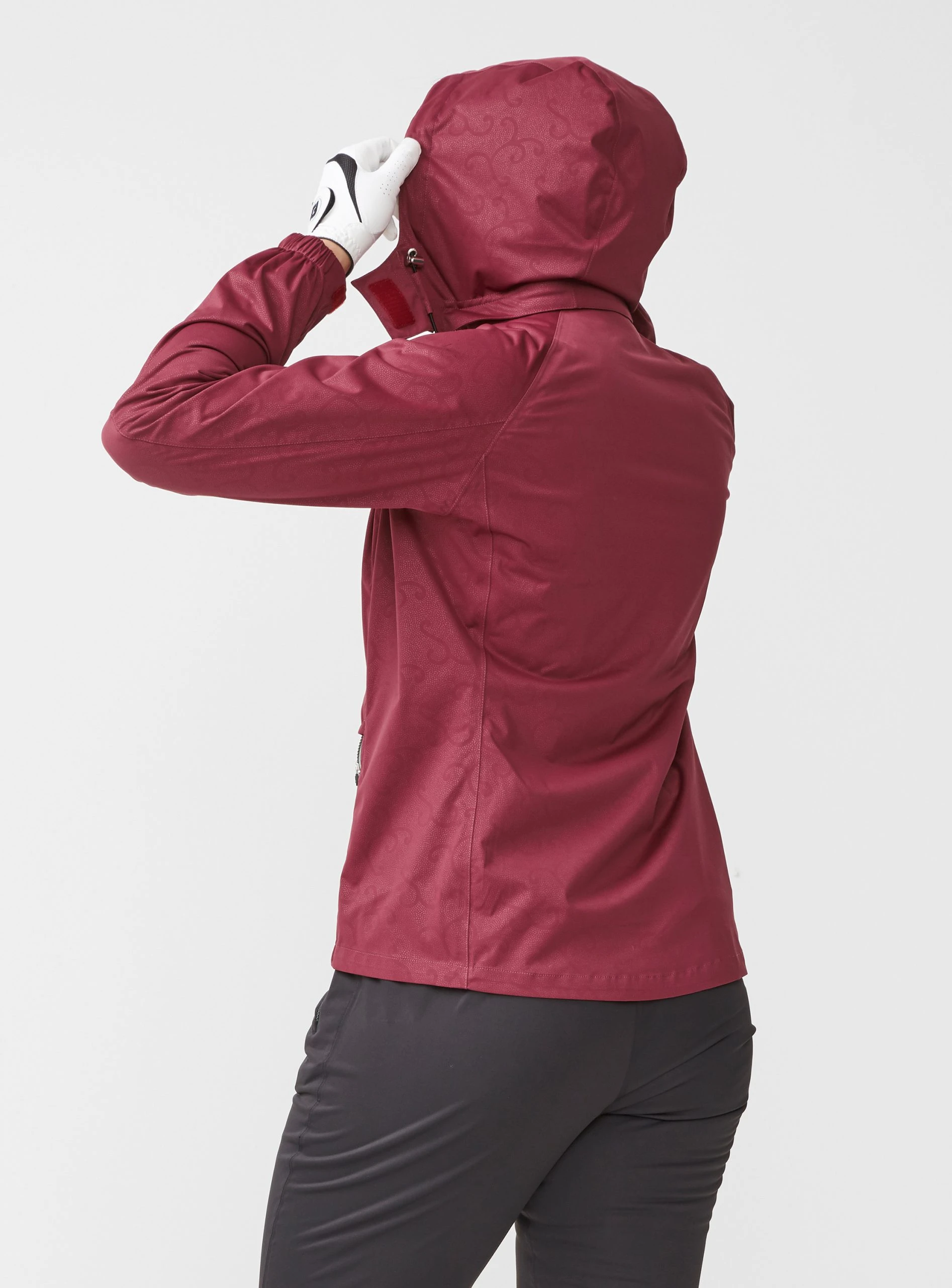 Rohnisch Waterproof Jacket Rain Swirl Burgundy - Image 4