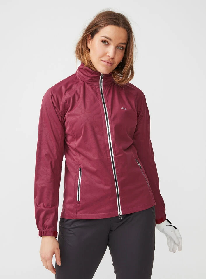 Rohnisch Waterproof Jacket Rain Swirl Burgundy - Image 2
