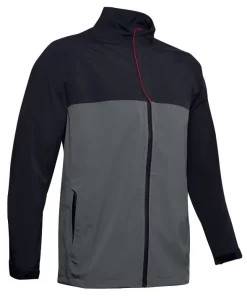 Under Armour Waterproof Golf Rain Jacket Black/Pitch Grey