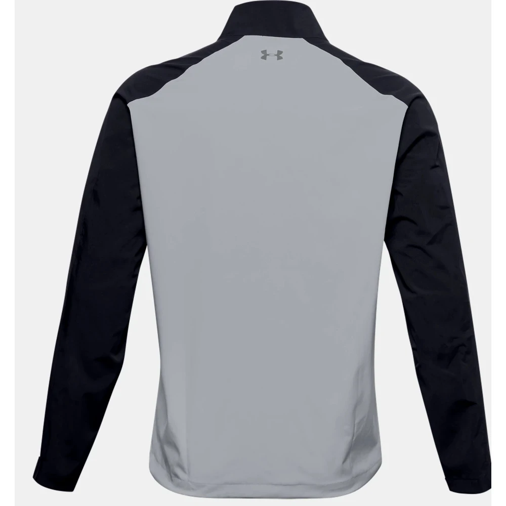 Under Armour Waterproof Golf Rain Jacket Gray/Black - Image 3