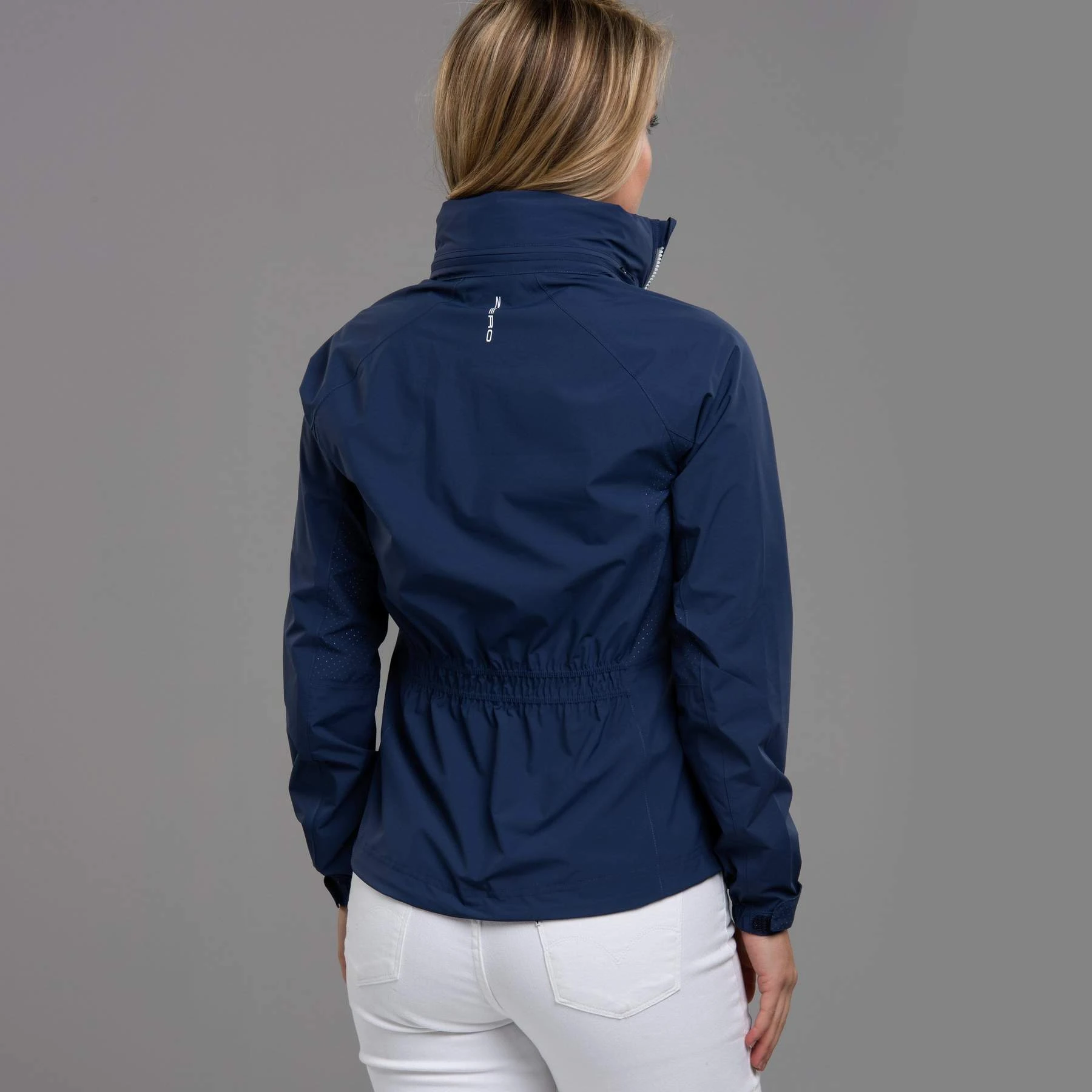 Zero Restriction Ladies Olivia Hooded Waterproof Jacket Storm/White - Image 4