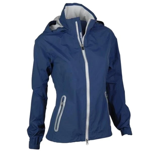 Zero Restriction Ladies Olivia Hooded Waterproof Jacket Storm/White