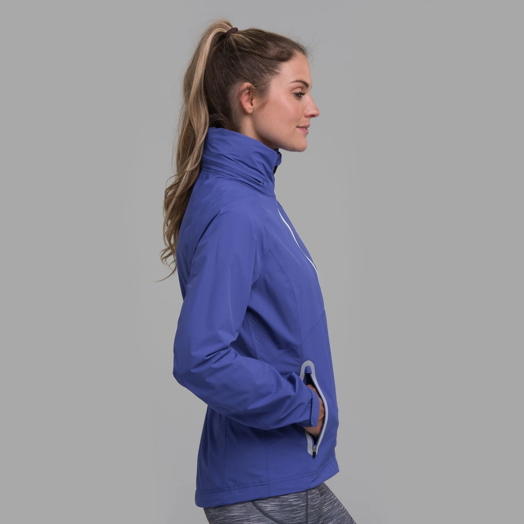 Zero Restriction Ladies Olivia Hooded Waterproof Jacket Lapis - Image 2