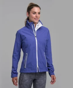 Zero Restriction Ladies Olivia Hooded Waterproof Jacket Lapis