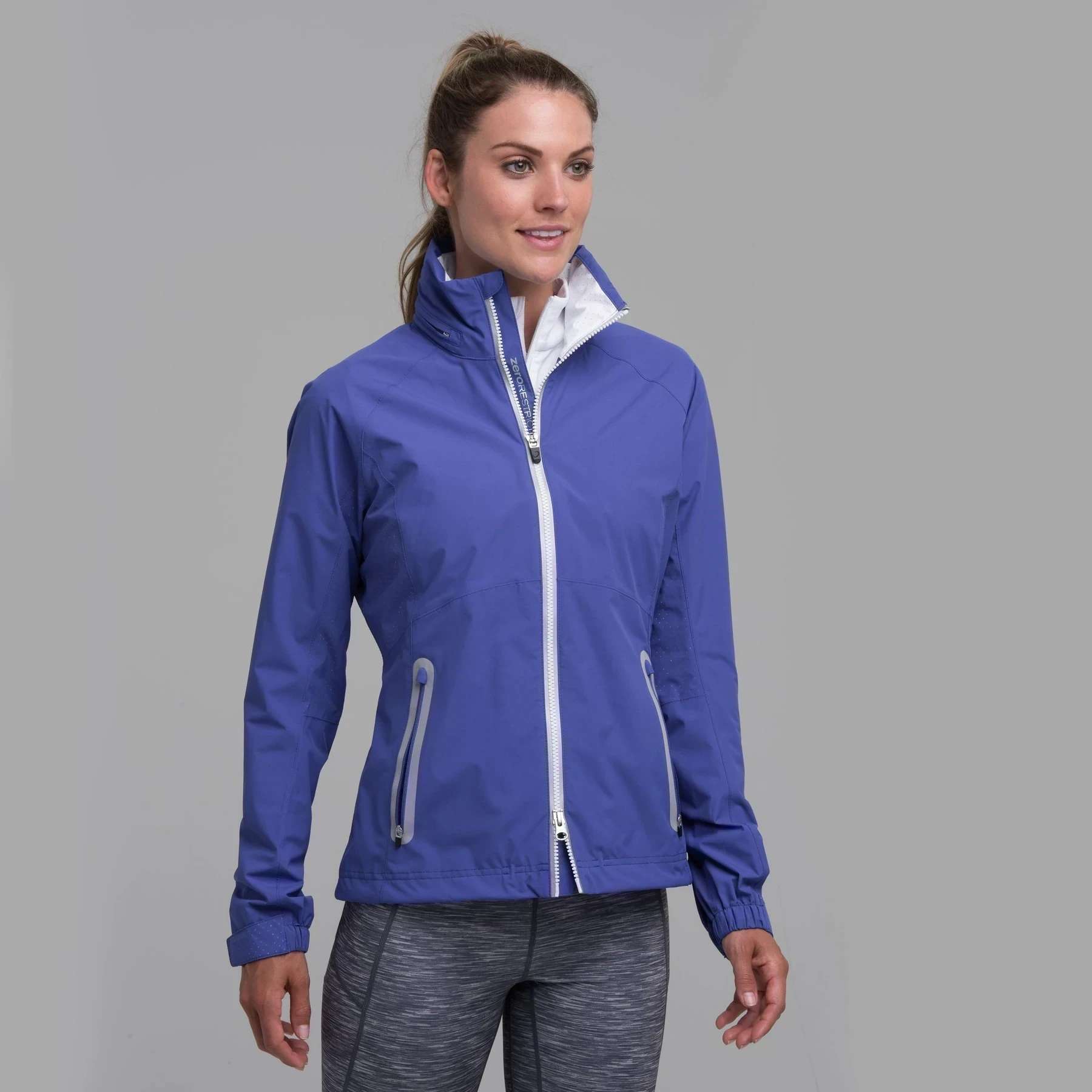 Zero Restriction Ladies Olivia Hooded Waterproof Jacket Lapis