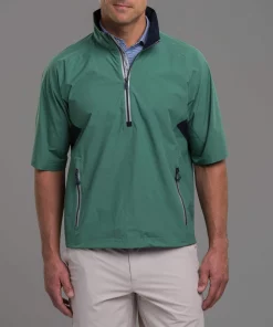 Zero Restriction POWER TORQUE 1/4 ZIP SHORT SLEEVE Waterproof Spruce