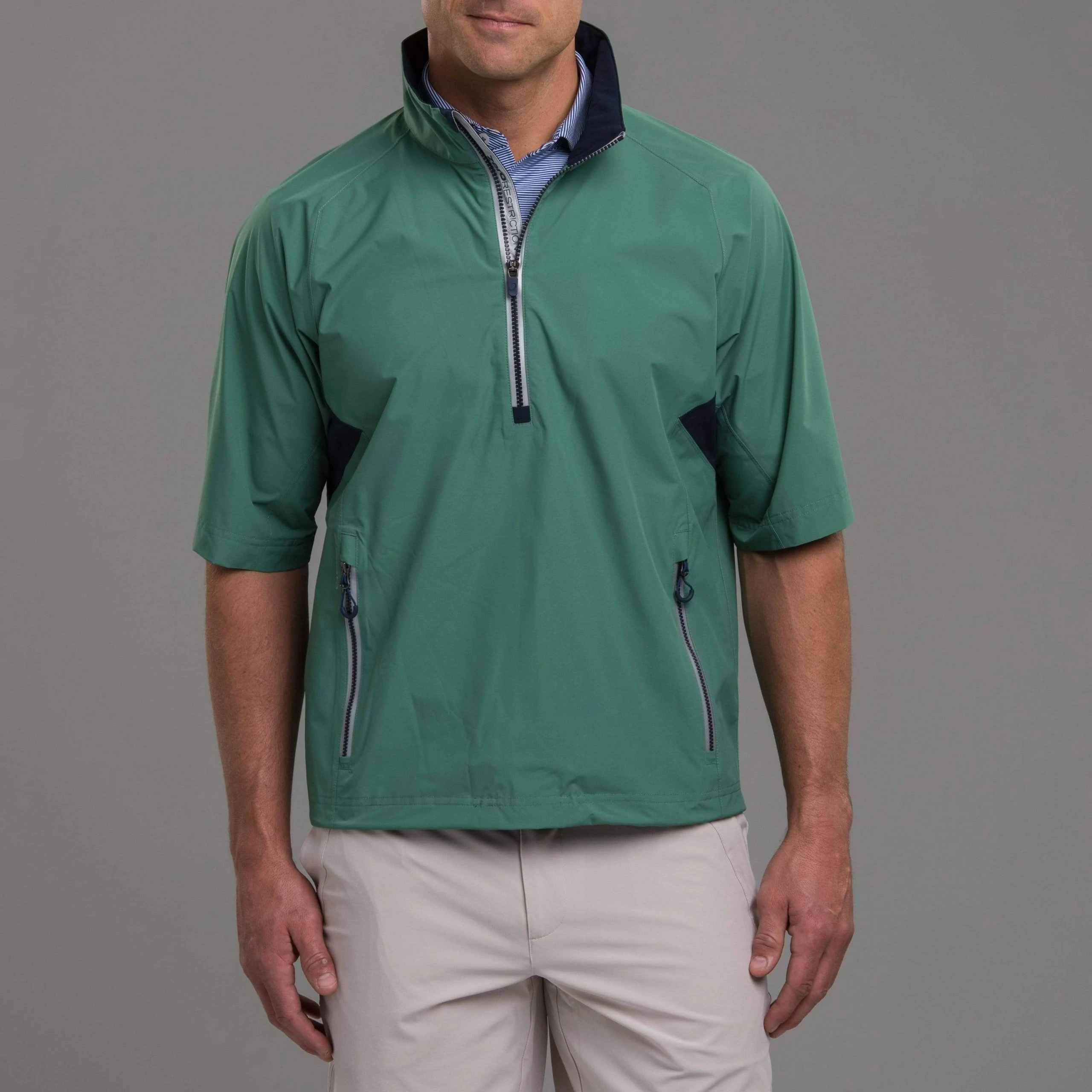 Zero Restriction POWER TORQUE 1/4 ZIP SHORT SLEEVE Waterproof Spruce