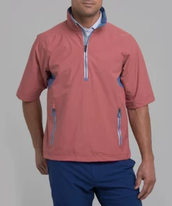Zero Restriction POWER TORQUE 1/4 ZIP SHORT SLEEVE Waterproof Red Skies