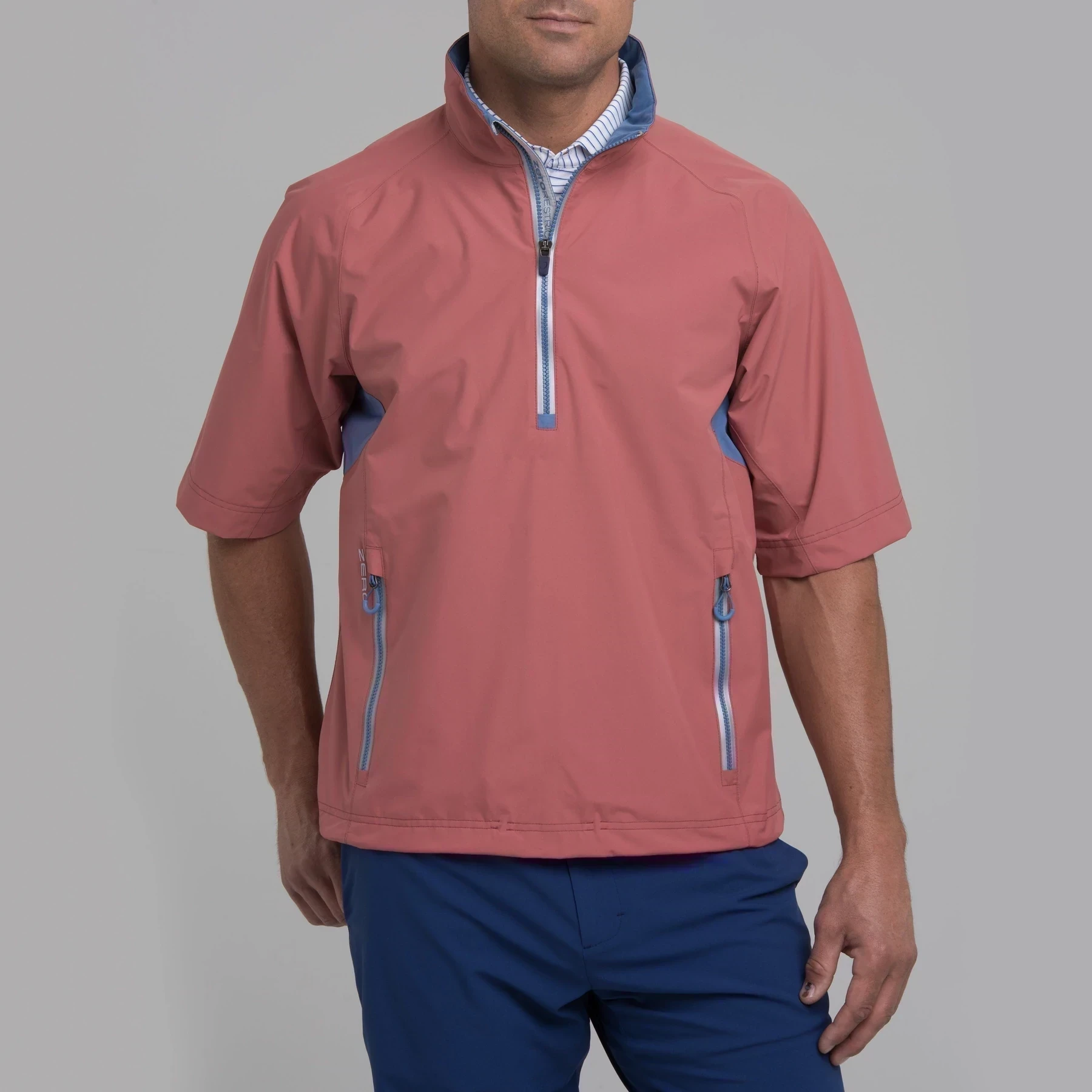 Zero Restriction POWER TORQUE 1/4 ZIP SHORT SLEEVE Waterproof Red Skies