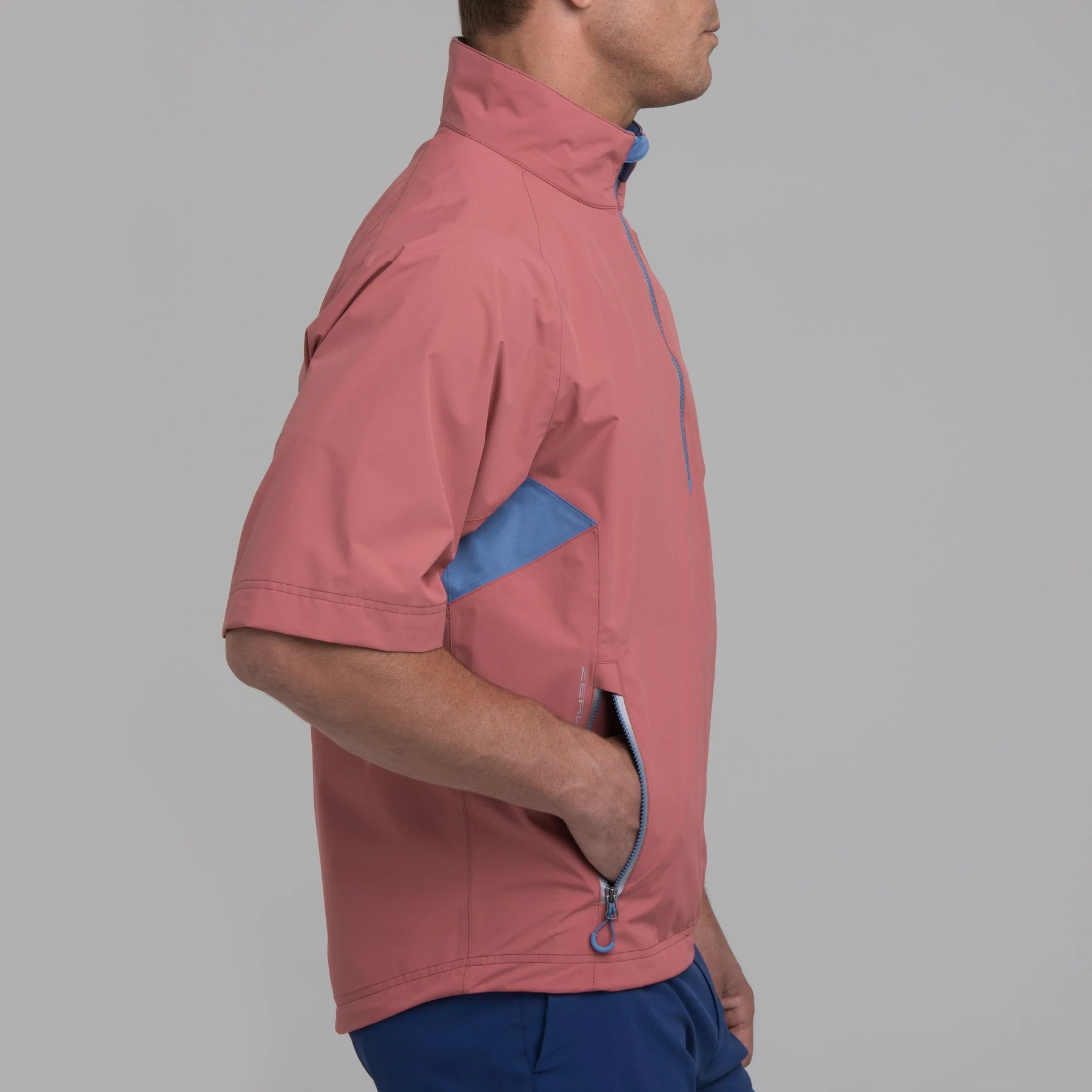 Zero Restriction POWER TORQUE 1/4 ZIP SHORT SLEEVE Waterproof Red Skies - Image 2